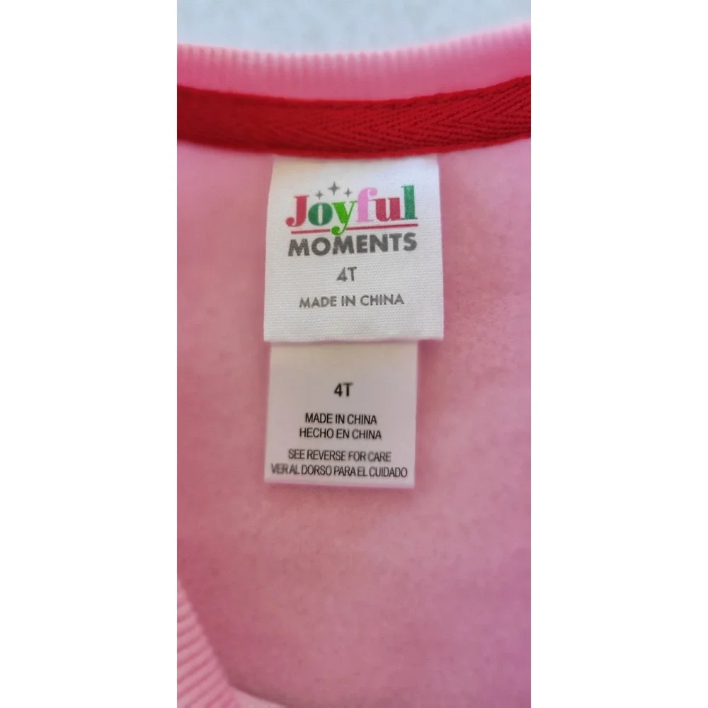 Joyful MERRY & BRIGHT Girls Set 3 HOLIDAY Size 4T‎  COLOR Pink-HOLIDAY
